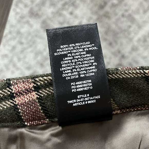 BNWT Aritzia Wilfred Juliet Plaid High Rise Mini Formal Casual Pleated Skirt Sz2 - Picture 11 of 11